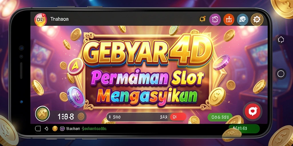 Tampilan gameplay GEBYAR4D dengan tema slot yang menarik.