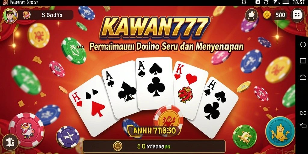 Screenshot gameplay KAWAN777 menampilkan serunya permainan domino.