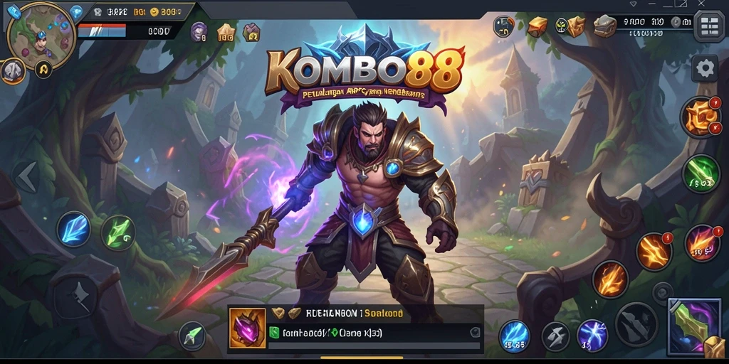 Screenshot gameplay KOMBO88 yang penuh aksi ARPG.