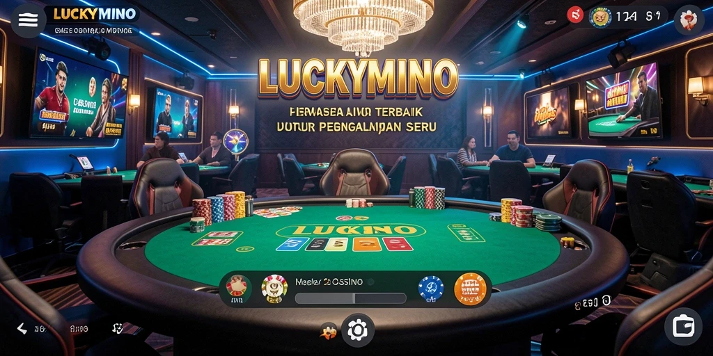 Tampilan gameplay LUCKYMINO yang mendebarkan dan interaktif.