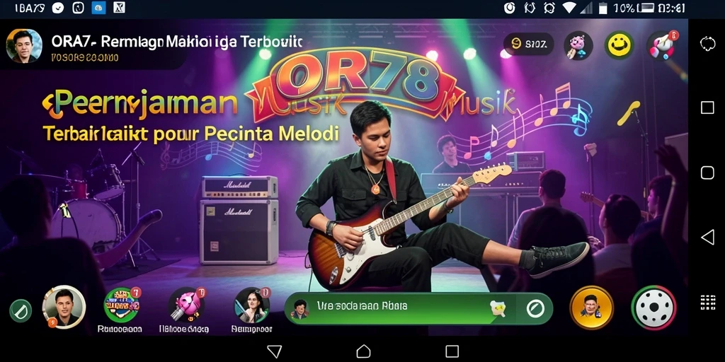 Tampilan gameplay ORA78 yang memikat dengan berbagai alat musik.