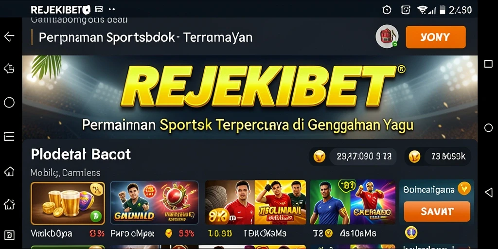 Tampilan permainan taruhan olahraga yang menarik di REJEKIBET.