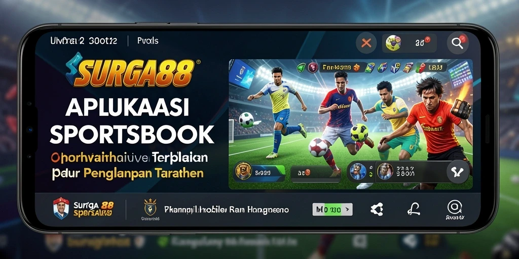 Tampilan menarik dari aplikasi SURGA88 saat melakukan taruhan olahraga.