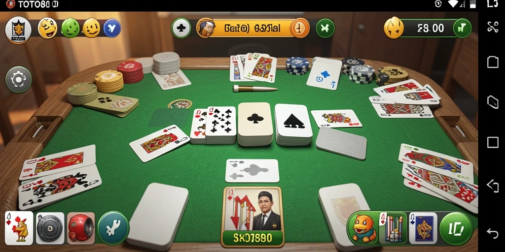 Screenshot gameplay TOTO80 yang menunjukkan keseruan bermain Gaple.