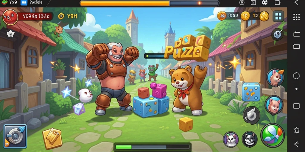 Screenshot gameplay Y89 menampilkan tantangan puzzle yang menarik.
